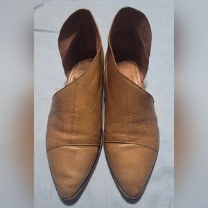 Free People Royale Flat a leather pointed-toe shoe 40